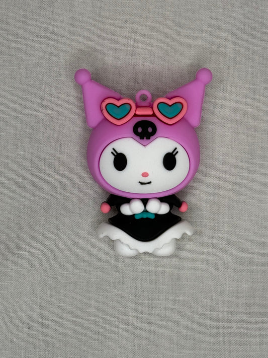 Kitty Ornament/Keychain Charm -- Sunglasses